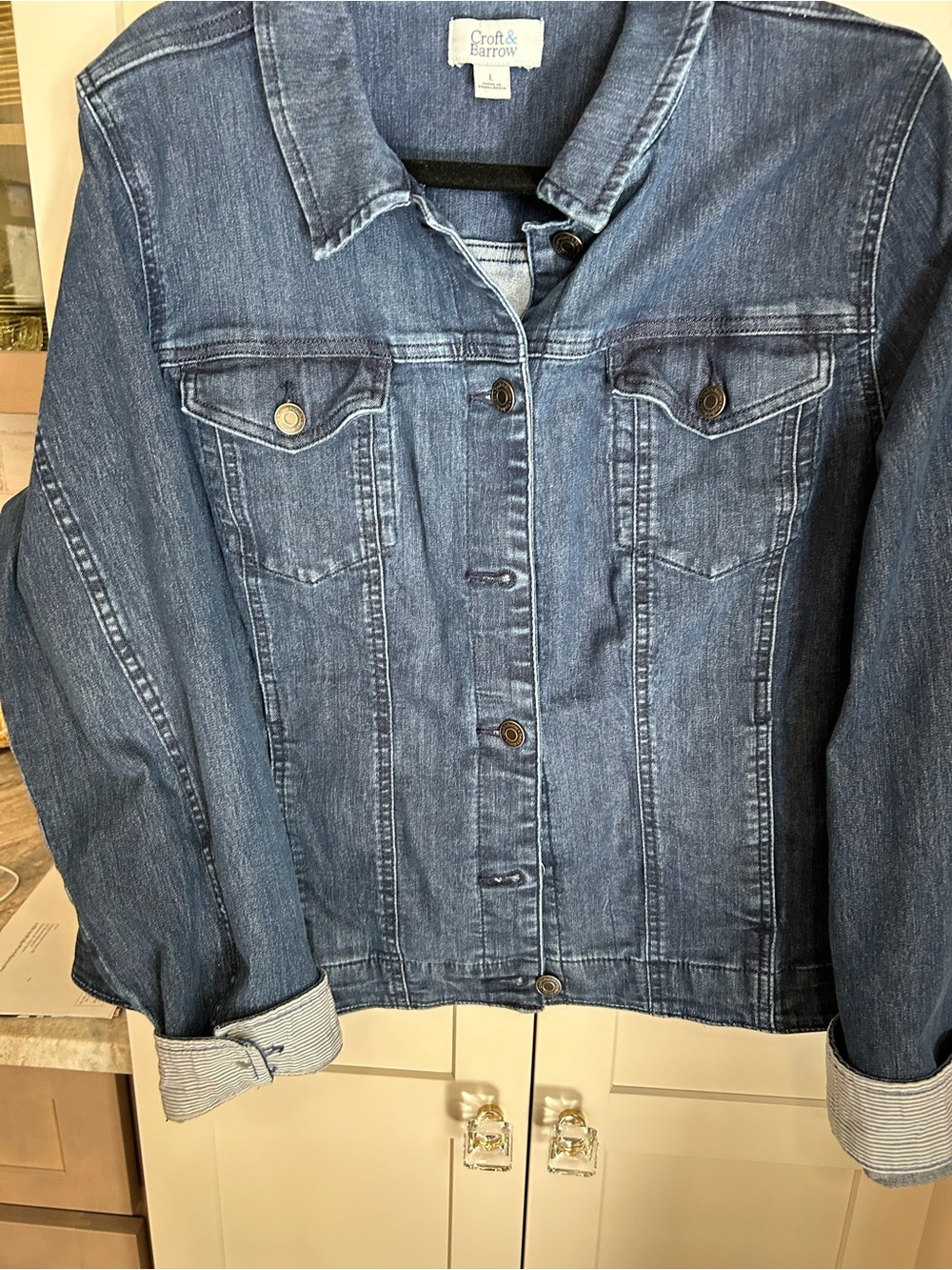 croft & barrow Medium Wash Blue Denim Jacket